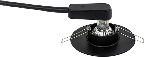 Spot modern îngropat negru 12 cm - Buco