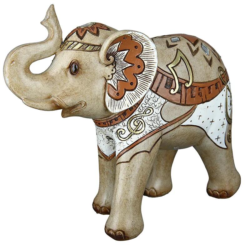 Figurina Elephant Musical, Rasina, Multicolor, 13x10x5.5 cm