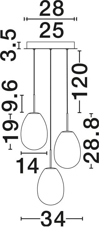 Lustra LED suspendata decorativa BRITA 3L