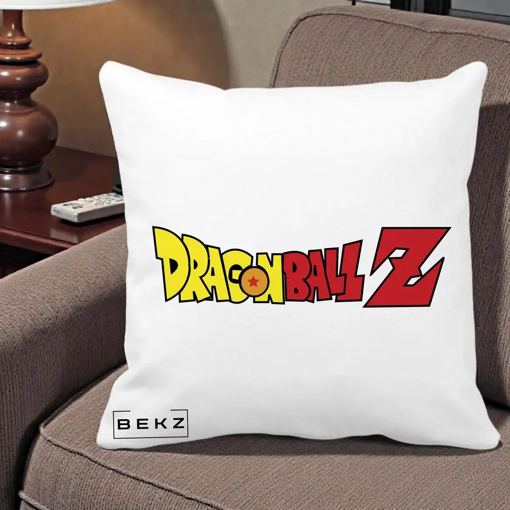 Perna Personalizata Dragon Ball Z Clasic, 40x40 cm, Alba Mata, Husa Detasabila, Perna Inclusa, BEKZ®