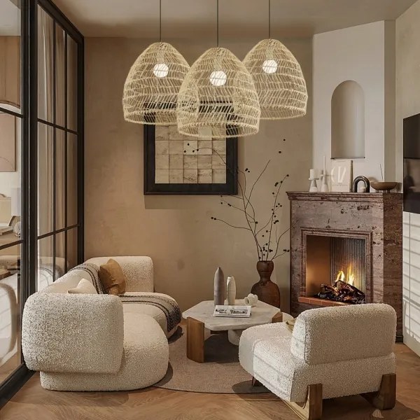 Immax 08260L - Lustră suspendată pe cablu BOHO DELICADO, 1x E27/40W/230V, Ø 38 cm