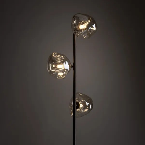 Brilagi - Lampă de podea VULCANO 3xG9/8W/230V bronz/bej fumuriu