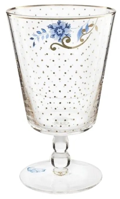 Pahar cu picior, Pip Studio, 360ml, Golden Dots, colecția Royal White