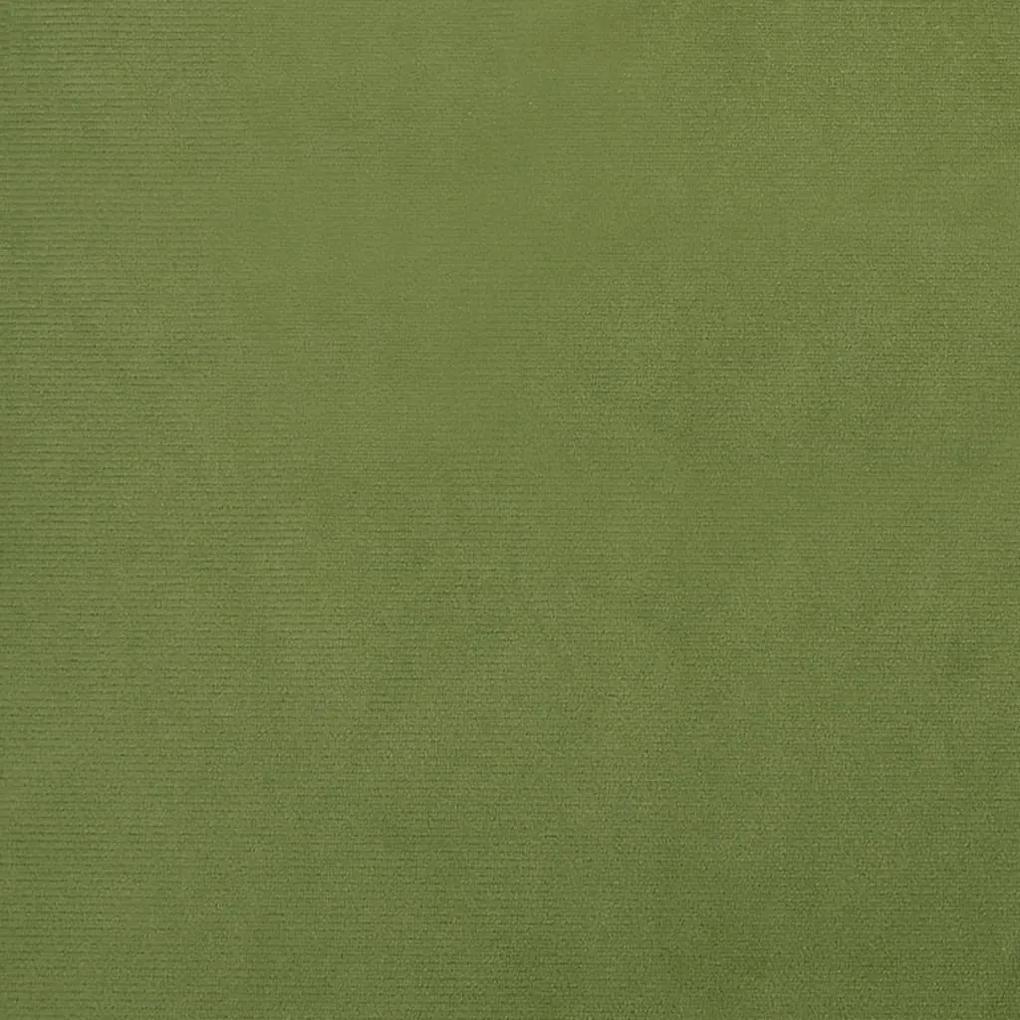 Canapea extensibila cu 2 locuri, 2 perne, verde deschis catifea Lysegronn, Fara suport de picioare