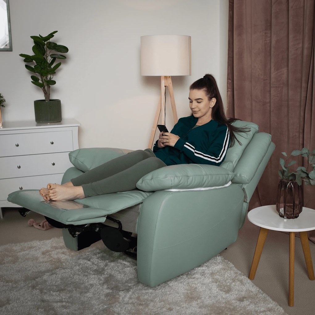 Fotoliu de relaxare, piele / piele ecologică neomint, VIVAN