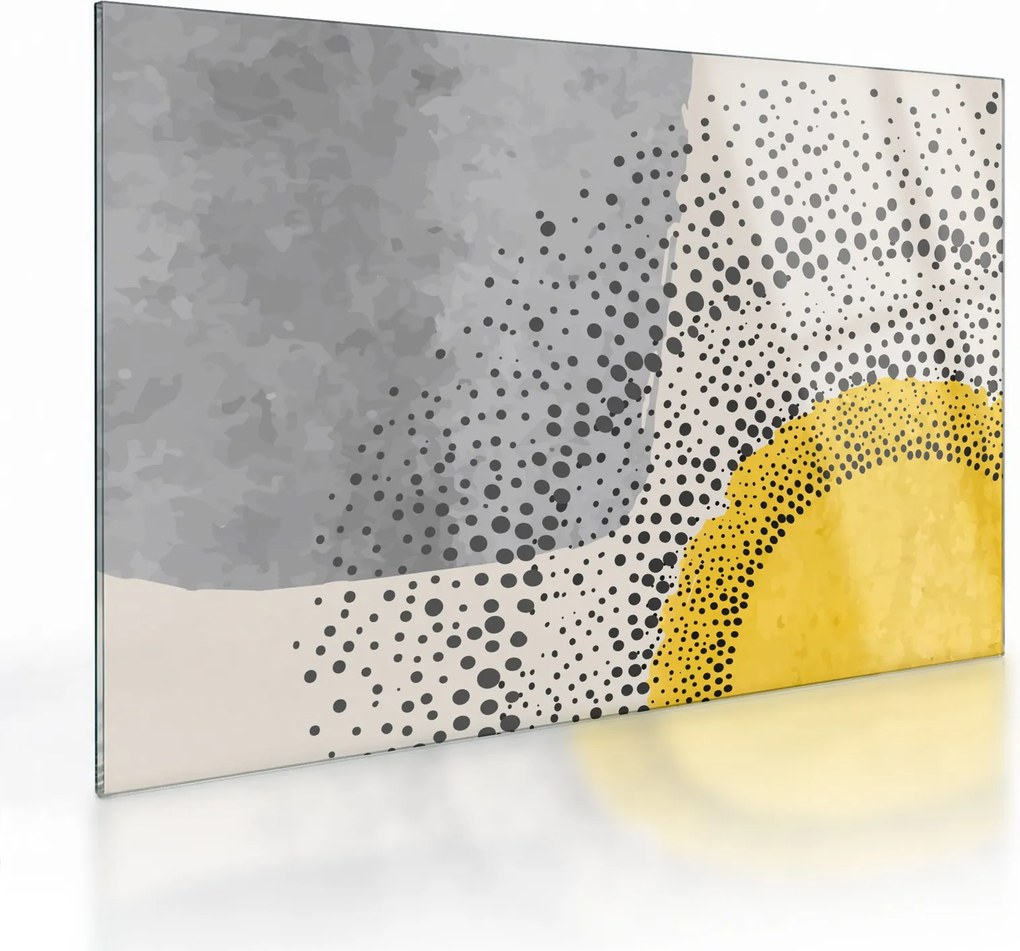 Tablou pe sticlă - pictură abstractă de plajă N⁰3 (70x50 cm)