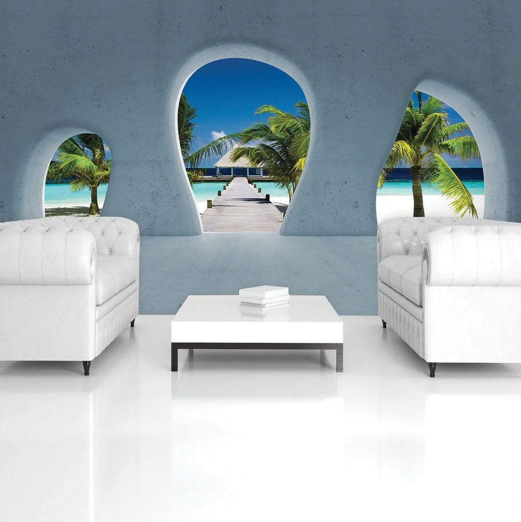Fototapet - Privire spre Maledive (152,5x104 cm)