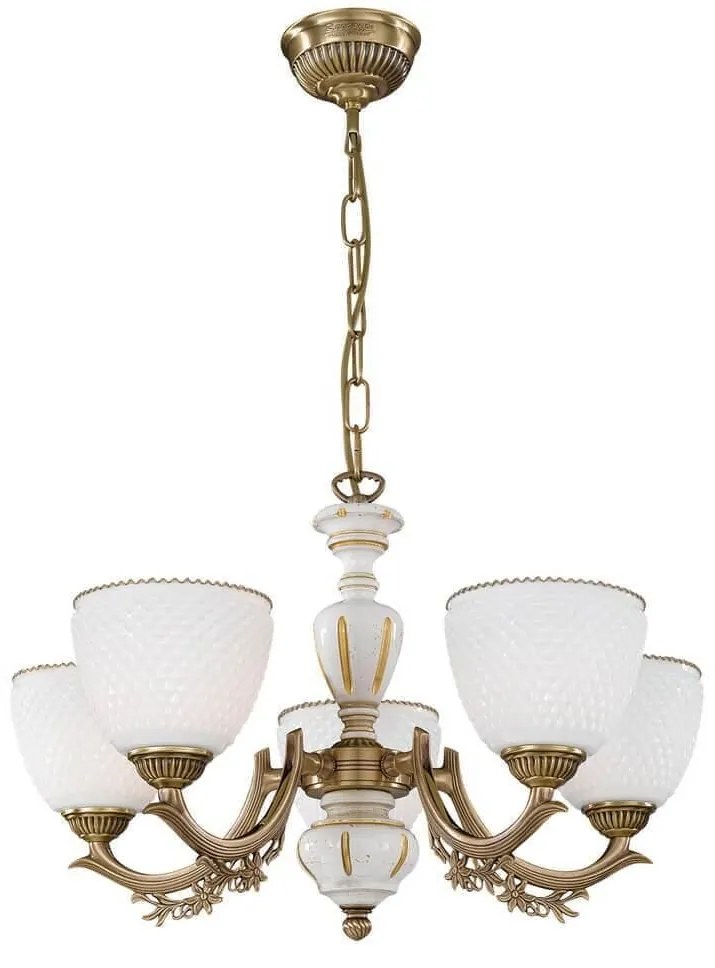 Candelabru din alama cu 5 brate design italian 8656