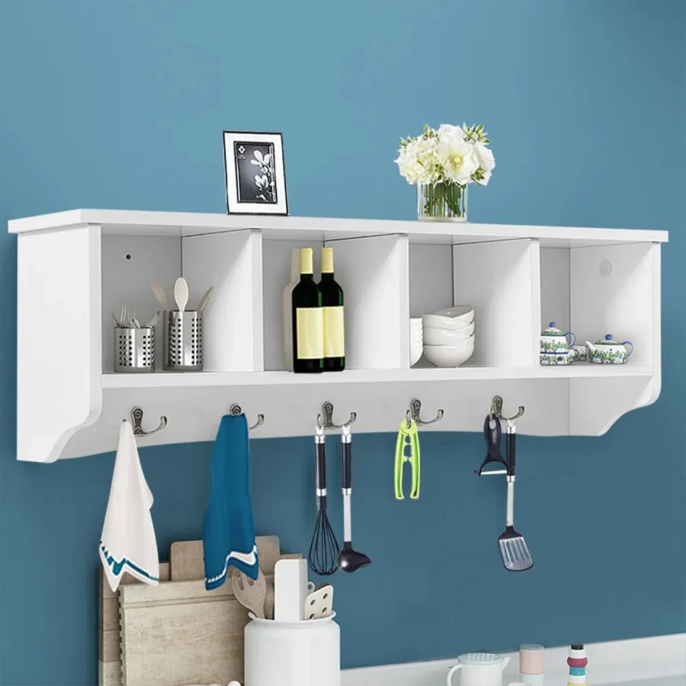 Cuier de perete cu compartimente de depozitare