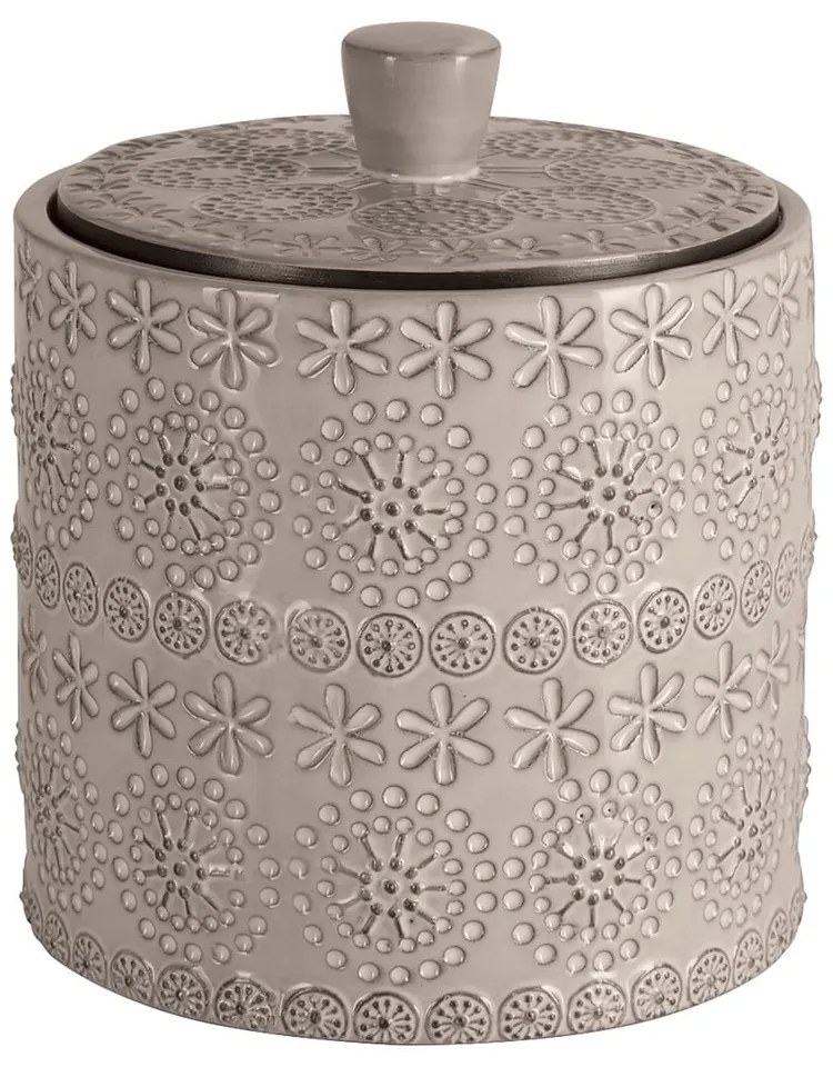 Organizator de baie bej pentru dischete demachiante, din porțelan Relief – Spirella