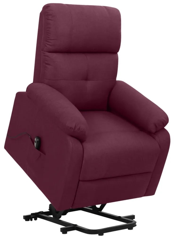 Fotoliu rabatabil cu ridicare, violet, textil