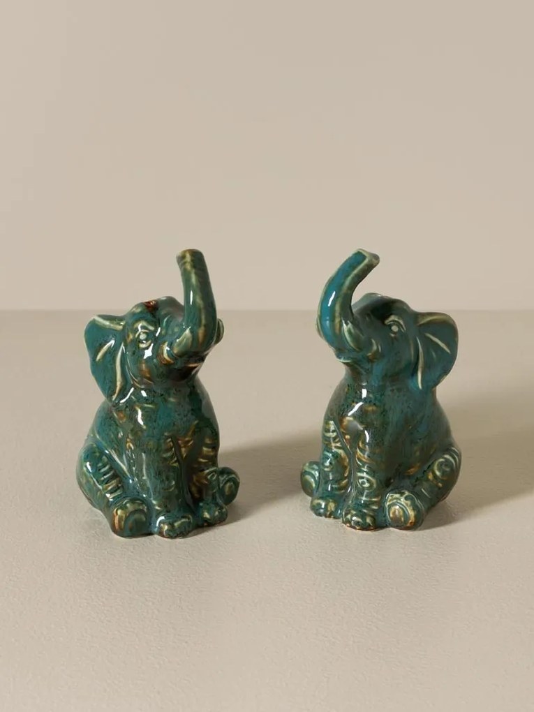 Set 2 piese sare si piper din ceramica , "Elephant"