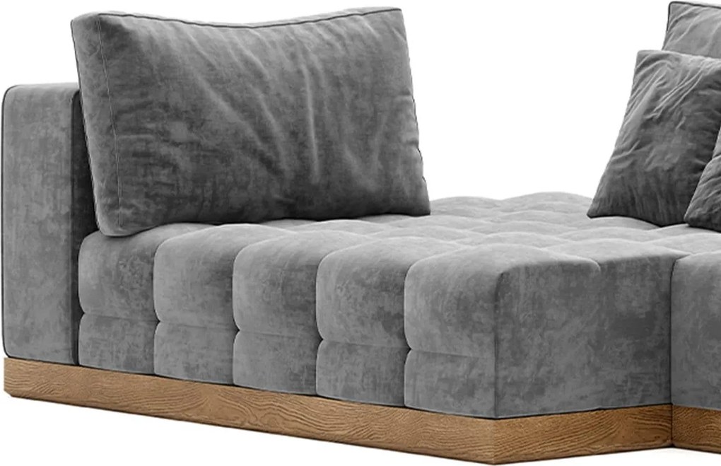 Colțar lemn masiv extensibil Morani Lemn Stejar, 415 × 150 × 71 cm - Stânga