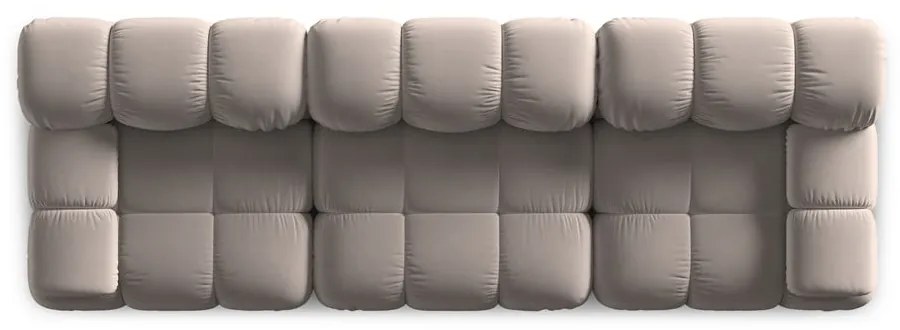 Canapea modulară maro deschis cu tapițerie din catifea 282 cm Bellis – Micadoni