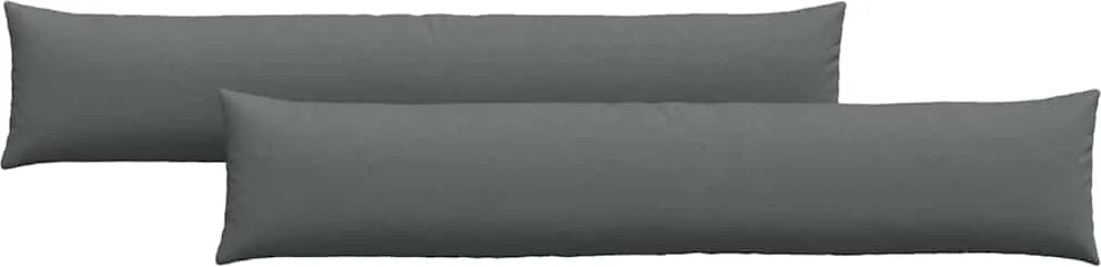 vidaXL Perne pentru canapea 2 pcs Gri închis 200 x 40 cm țesătură