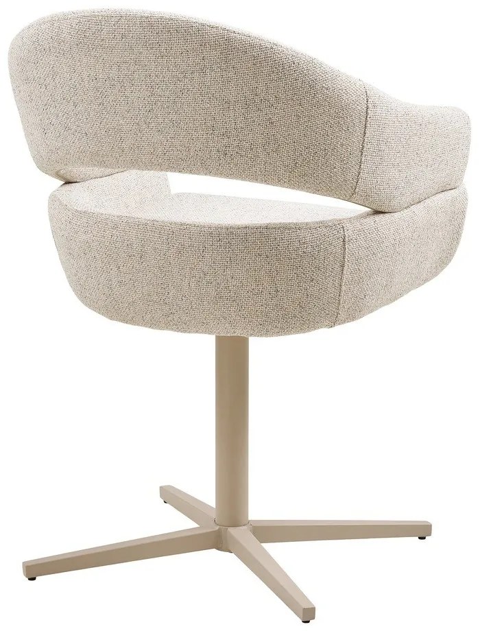 Set de scaune de sufragerie crem cu cotiere 2 buc. tapițat Dover – House Nordic