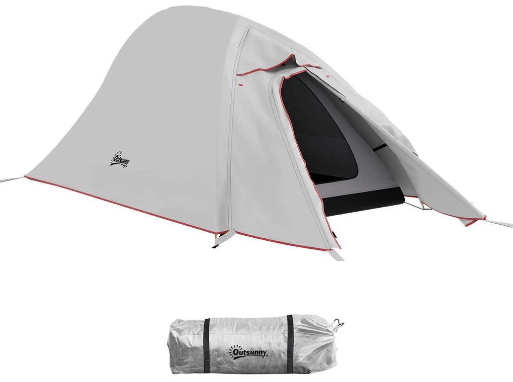 Cort Outsunny pentru 1-2 persoane, cort de camping cu dublu strat | Aosom Romania