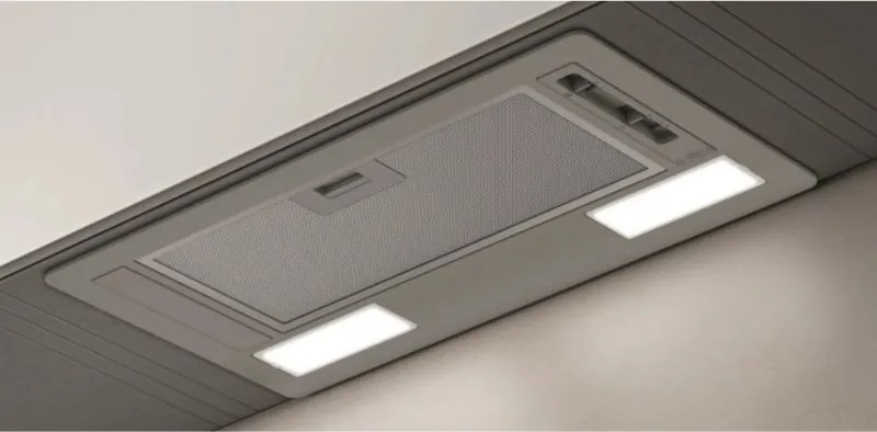 Hota de bucatarie incorporabila Elica Era GR 52, 81 W, 52 cm, Clasa C, 224 m³/h, Iluminare LED, Argintiu