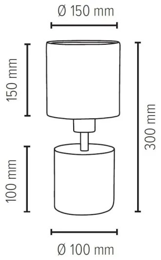 Spot-Light 6091937 - Lampă de birou STRONG ROUND 1xE27/25W/230V