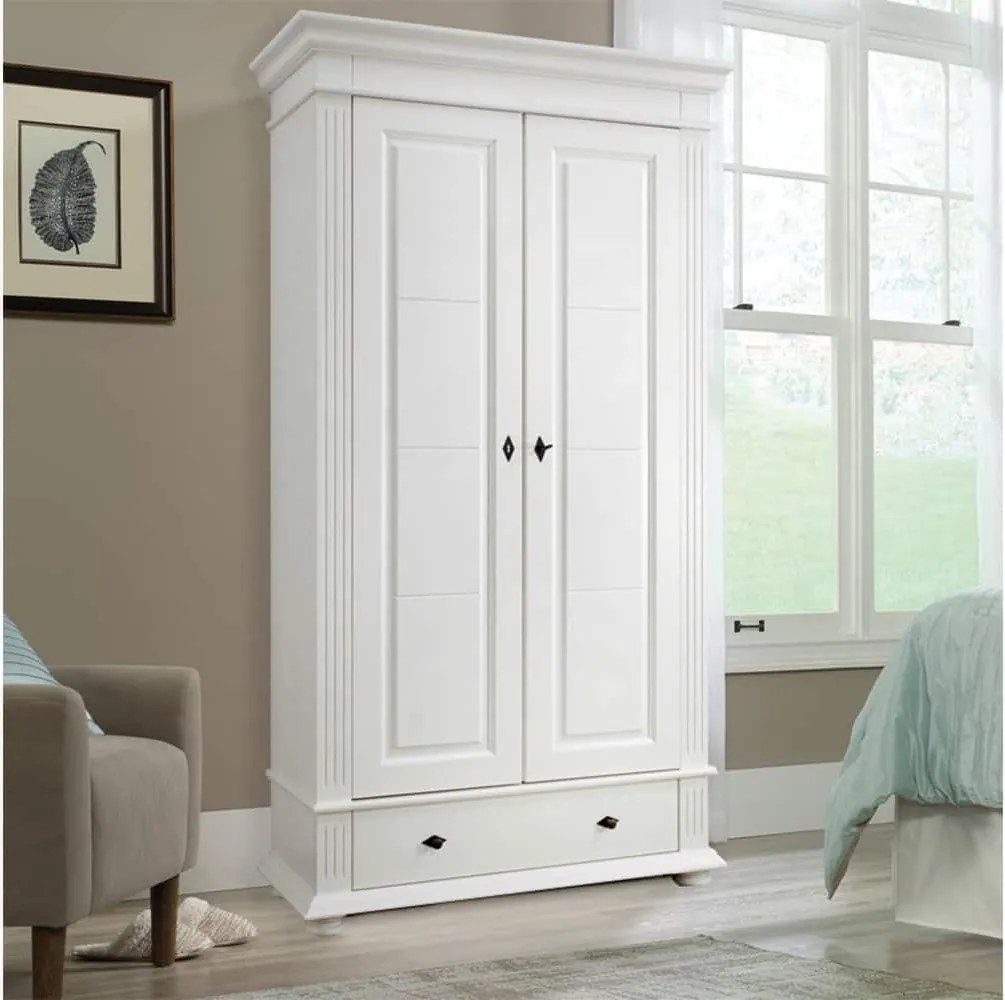 Dulap lemn masiv alb Ariana, 110 × 46 × 200 cm