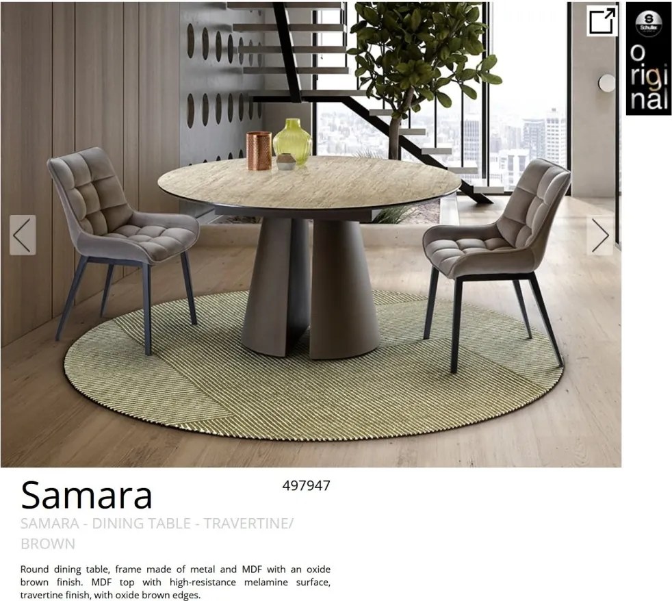 Masa rotunda dining design lux Samara