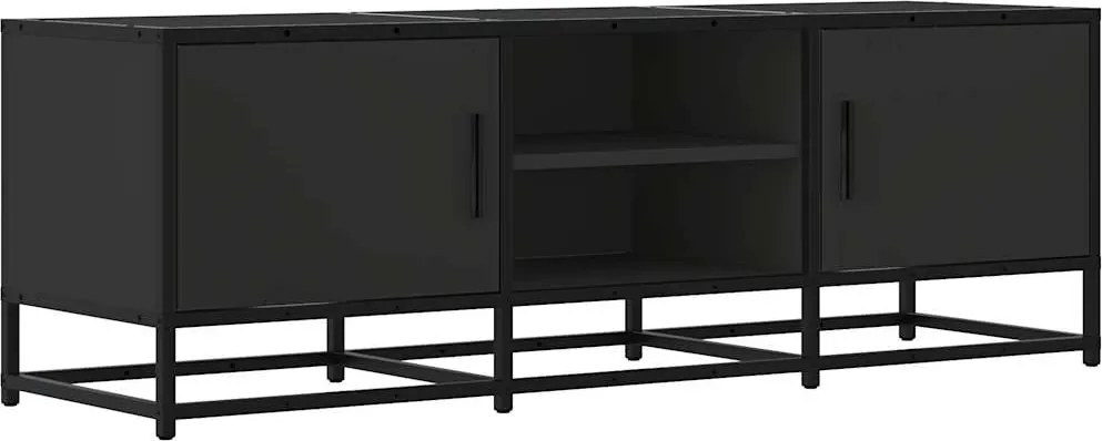 vidaXL Dulap TV, negru, 120x35x41 cm, lemn prelucrat și metal
