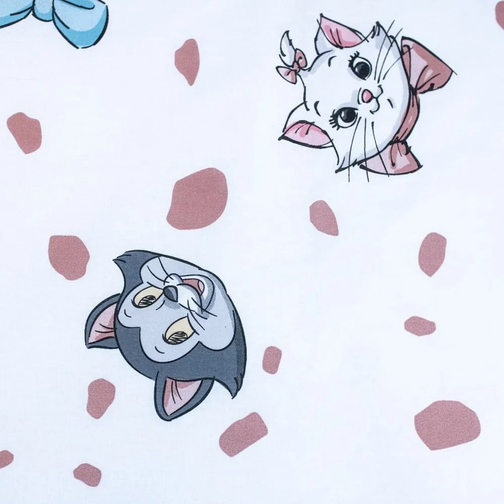 Lenjerie de pat pentru copii albă din bumbac pentru pătuț 100x135 cm Marie Cat "Friends" – Jerry Fabrics