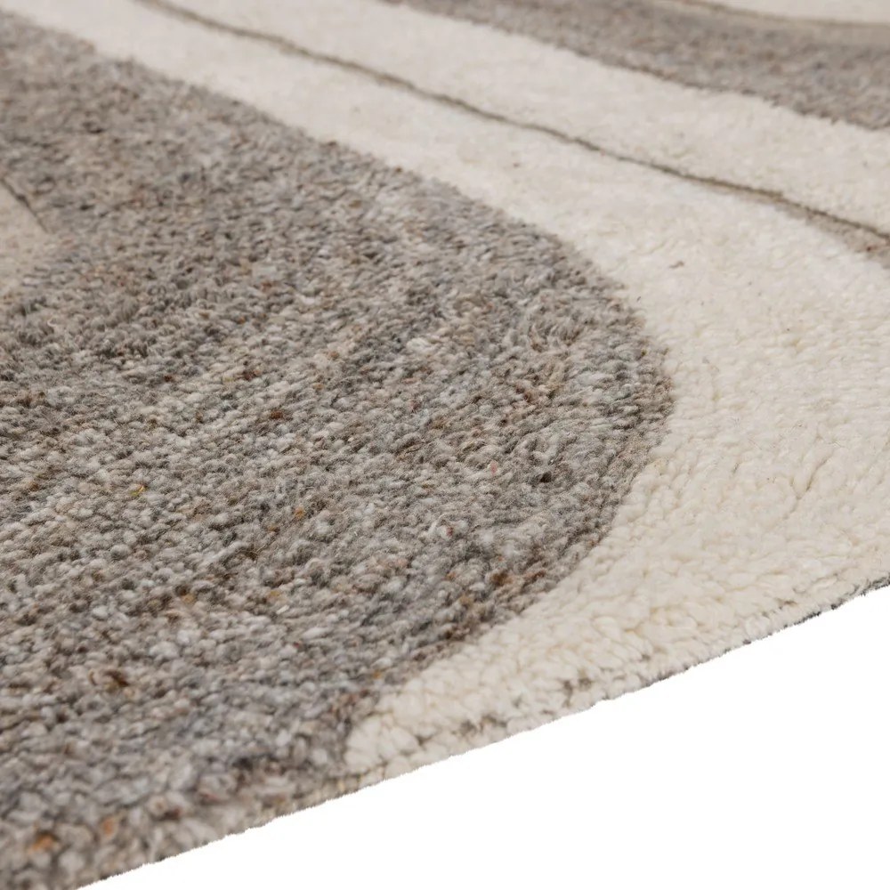 Covor gri/bej din amestesc de lână 170x240 cm Moro – WOOOD