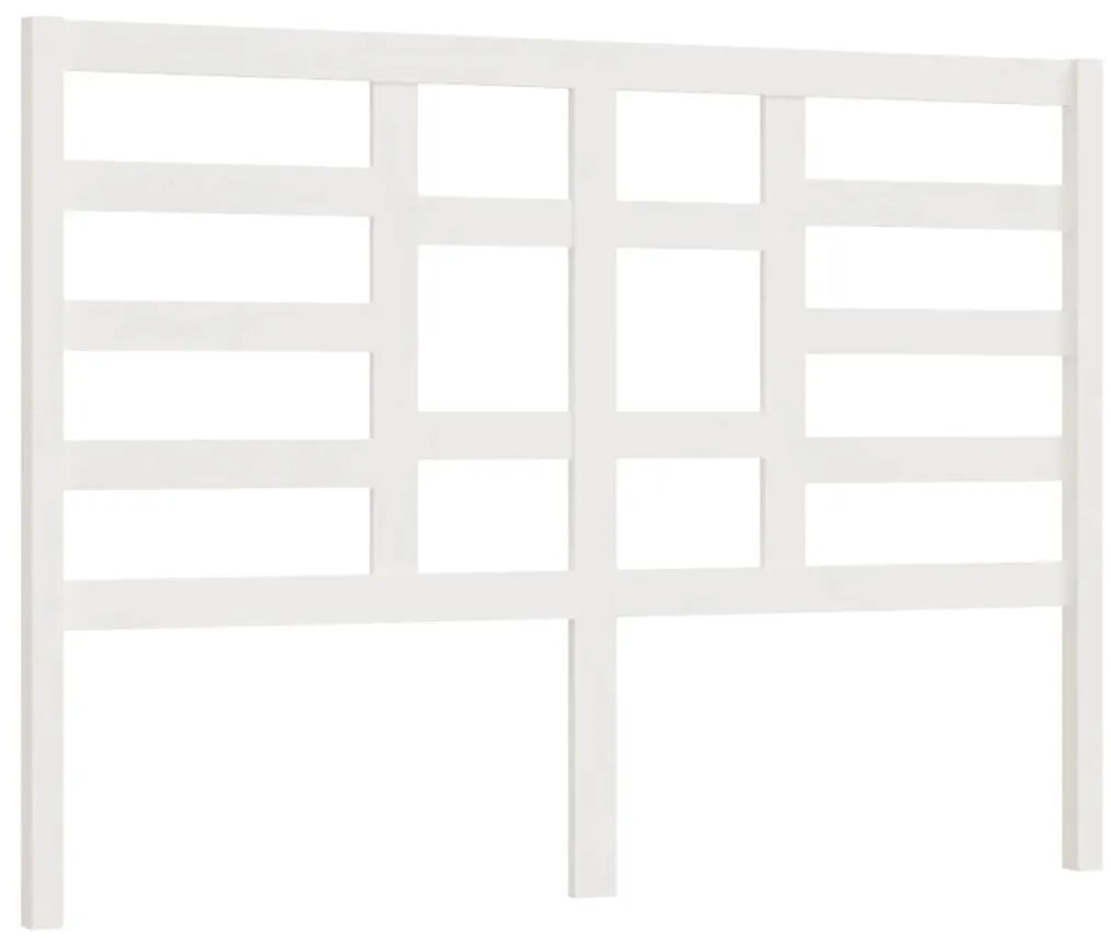 818136 vidaXL Tăblie de pat, alb, 141x4x104 cm, lemn masiv de pin