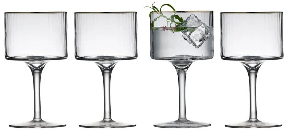 Set 4 pahare pentru gin & tonic Lyngby Glas Palermo, 320 ml