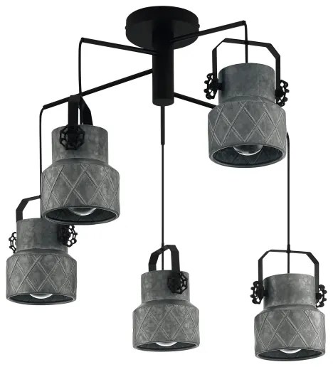Eglo 39856 - Lustră aplicată HILCOTT 5xE27/40W/230V