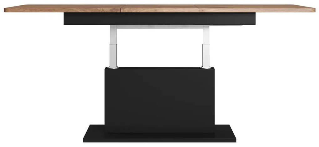 Masa extensibila Busetti stejar wotan/negru mat L126-167 cm