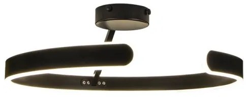 Lustră LED dimabilă aplicată LED/72W/230V 3000-6500K negru + telecomandă