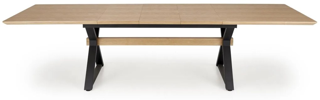 Masa extensibila Henry natur/negru L180-300 cm