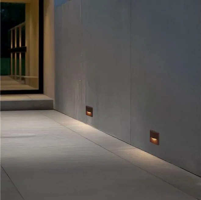 Spot aplicat perete exterior LED 2700K IP65 FLAC corten