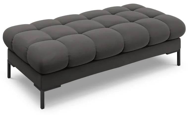 Banca tapitata Bali velvet/picioare negre – L133 x l62 x h41