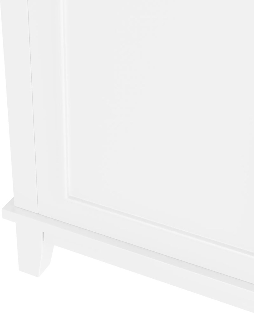 Dulap de baie independent cu lavoar ceramic integrat, rafturi ajustabile, 51x34x83 cm, Alb