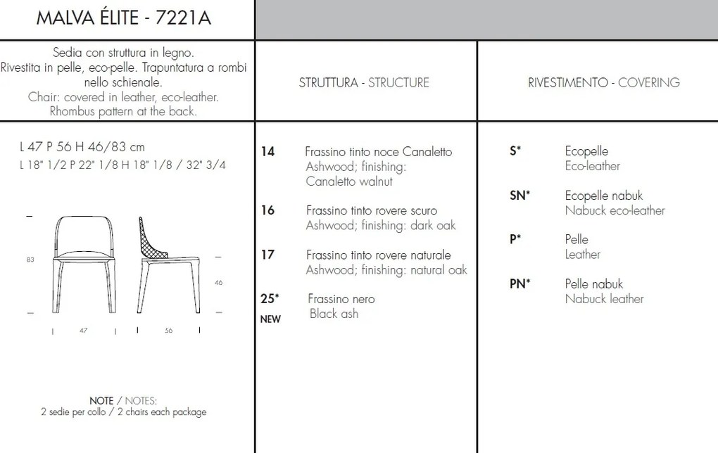 Set de 2 scaune elegante design LUX Malva elite