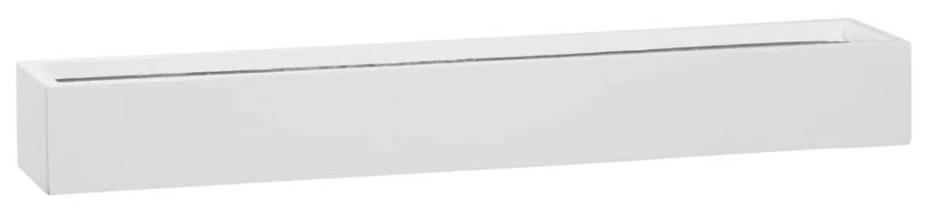 Jardiniera Balcony Slim Low, alb lucios, dimensiuni multiple - PotteryPots Mărime: S - 50 x 15 x 9,5 cm