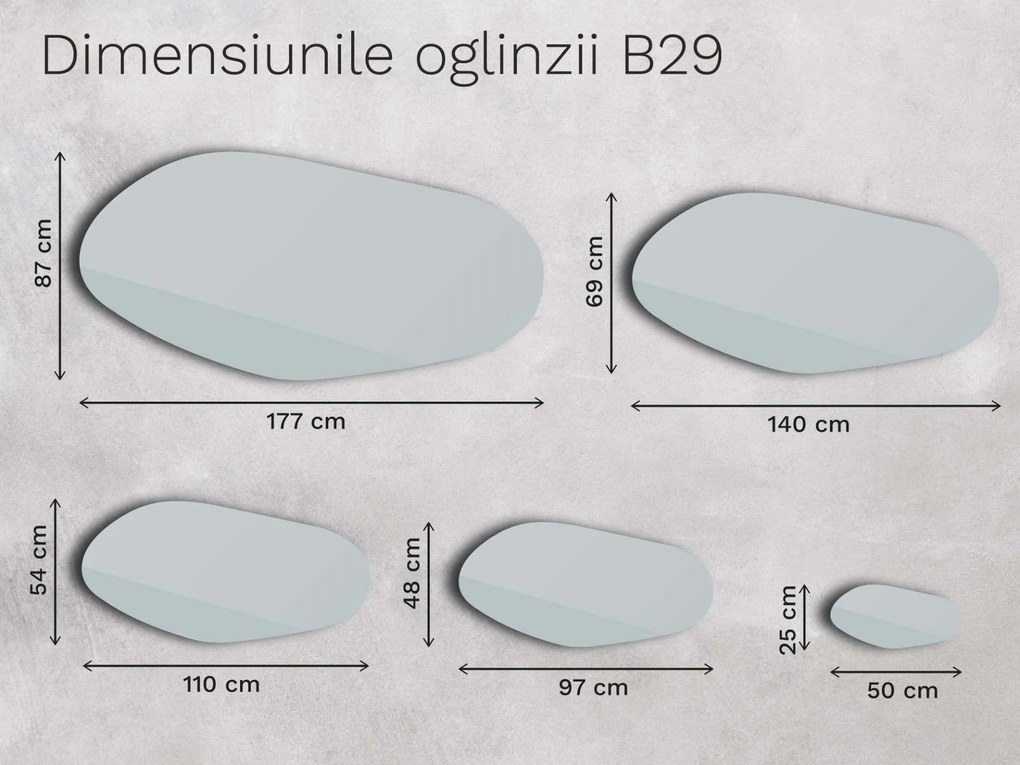 Oglindă bronzată Base B29 177×87