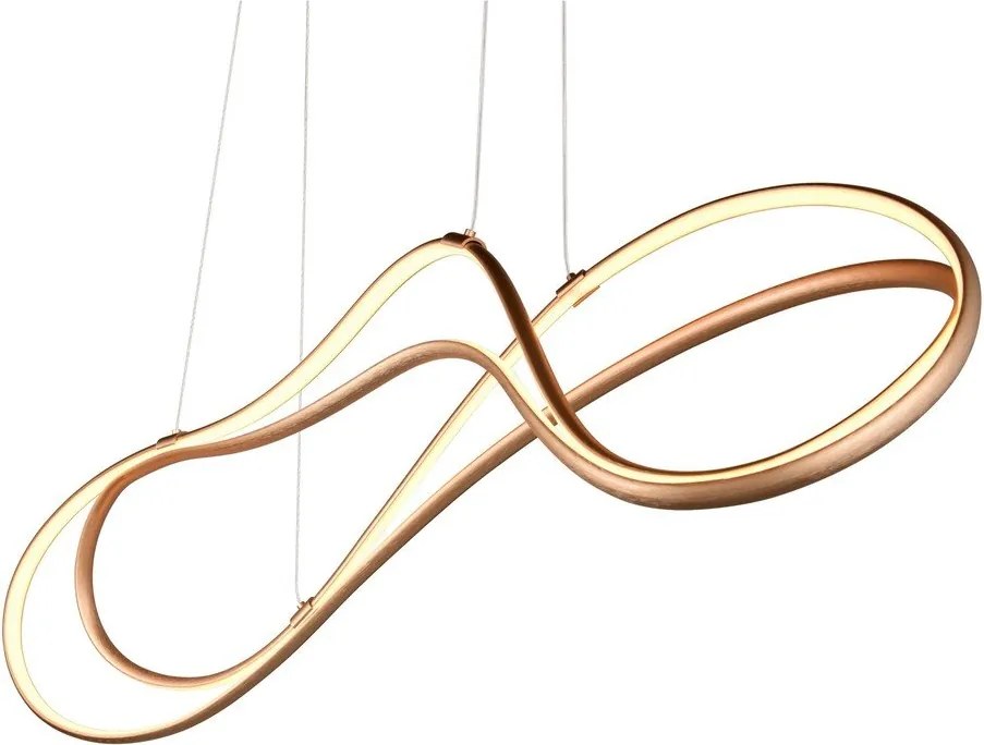 Lustră aurie LED cu abajur din metal Nala – Trio Select