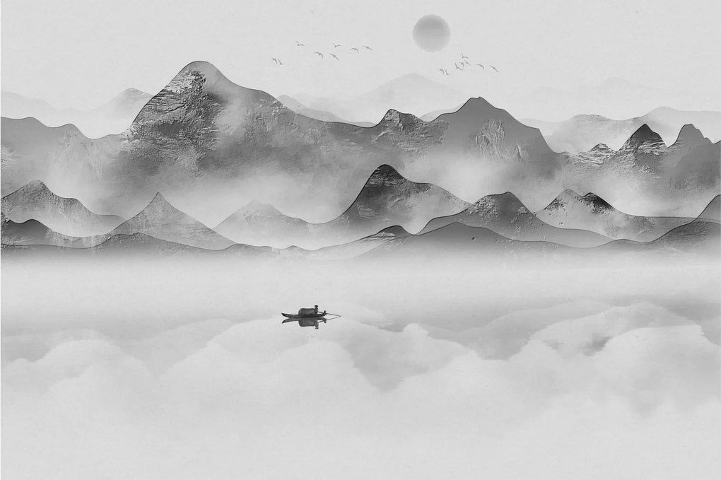 Tablou - Lac japonez (90x60 cm)