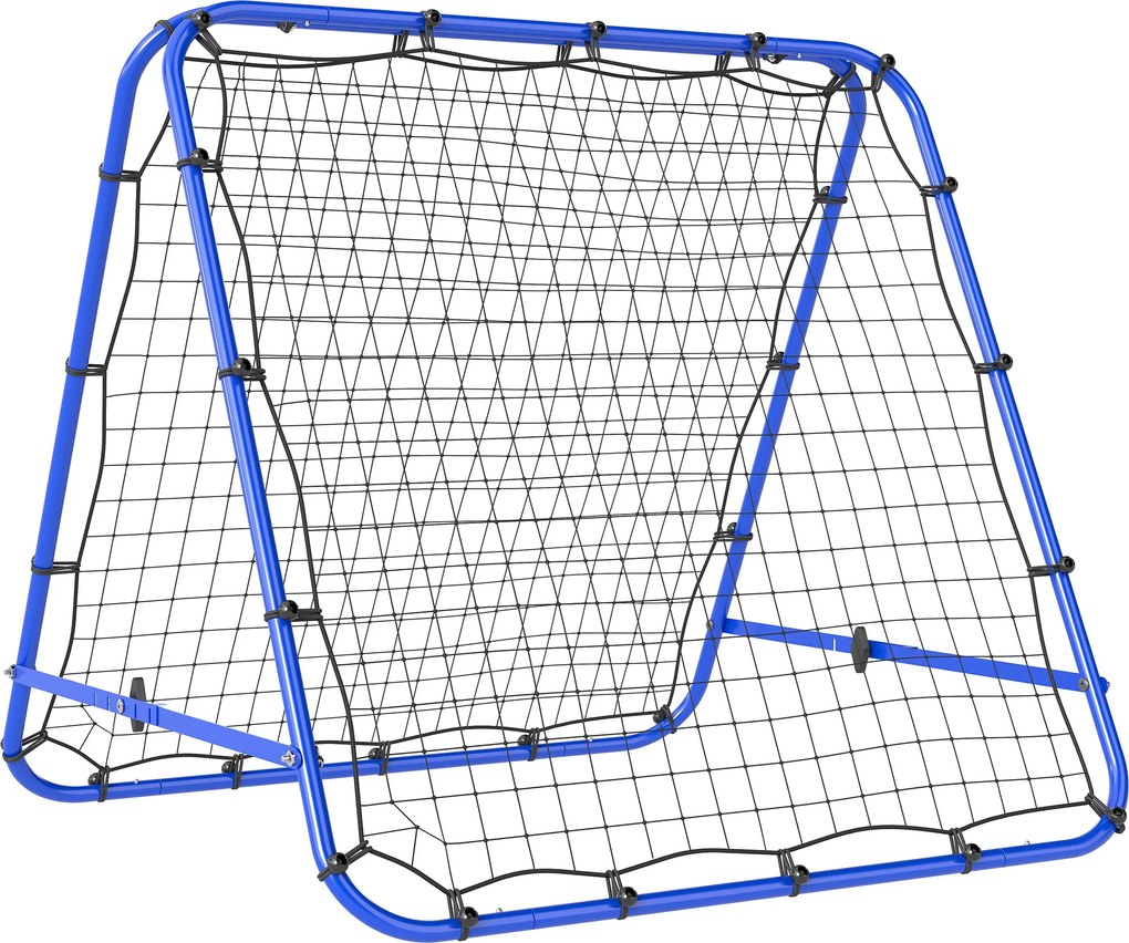 HOMCOM Poartă de Fotbal Pliabilă din PE și Metal, cu Unghi Ajustabil, Ideală pentru Antrenament, 100x95x90cm, Albastru | Aosom Romania