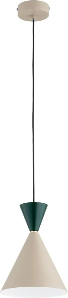 Lampă suspendată pe cablu ENTORI 1xE27/15W/230V bej/verde