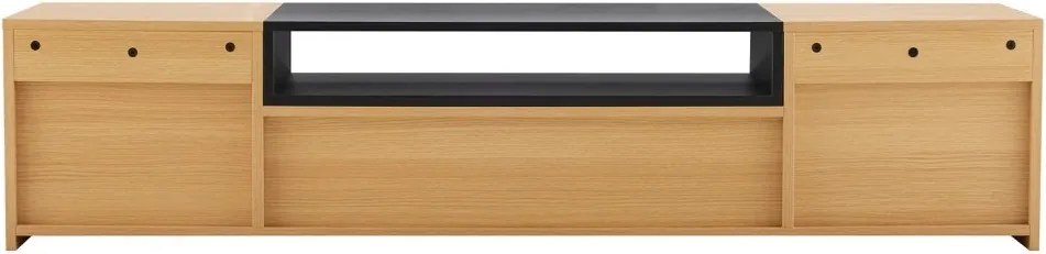 Comoda TV suspendata LOFT 160cm natur/ negru