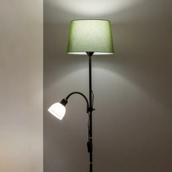 Brilagi - Lampadar CERIA 1xE27/100W/230V + 1xE14/25W negru/verde