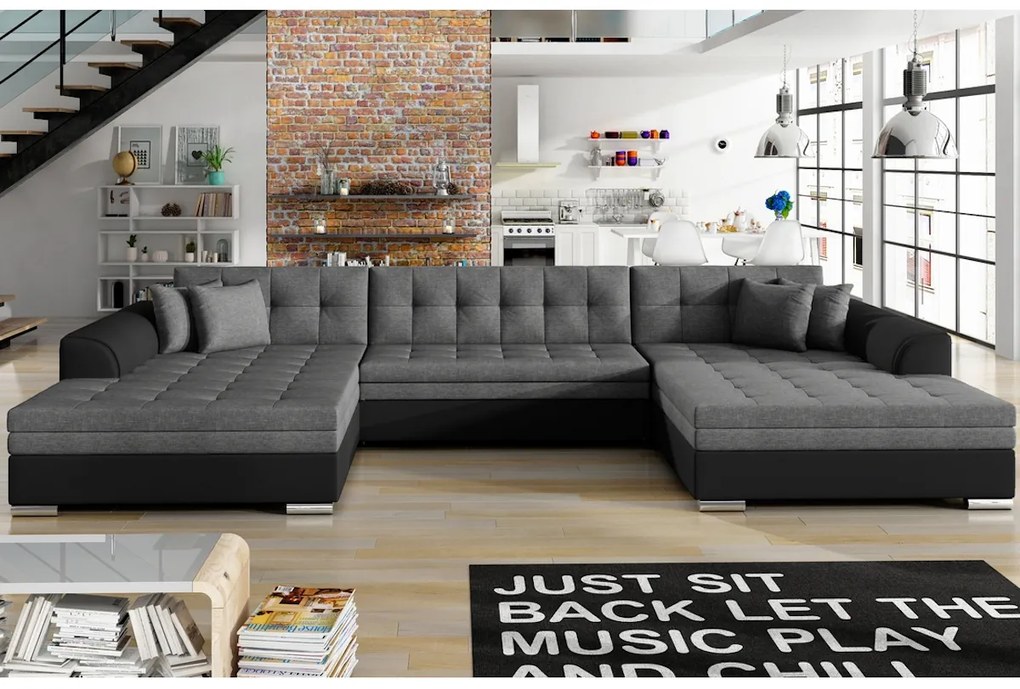 Supermobel Canapea extensibilă în formă de U VENTO, 355x80x165, Inari 100/soft 17