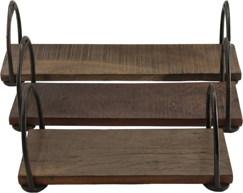 Set 3 tavi decorative, din lemn reciclat, Grimaud