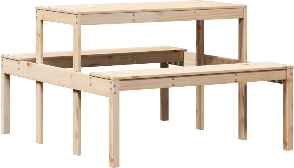 vidaXL Masă de picnic, 110x134x75 cm, lemn masiv de pin