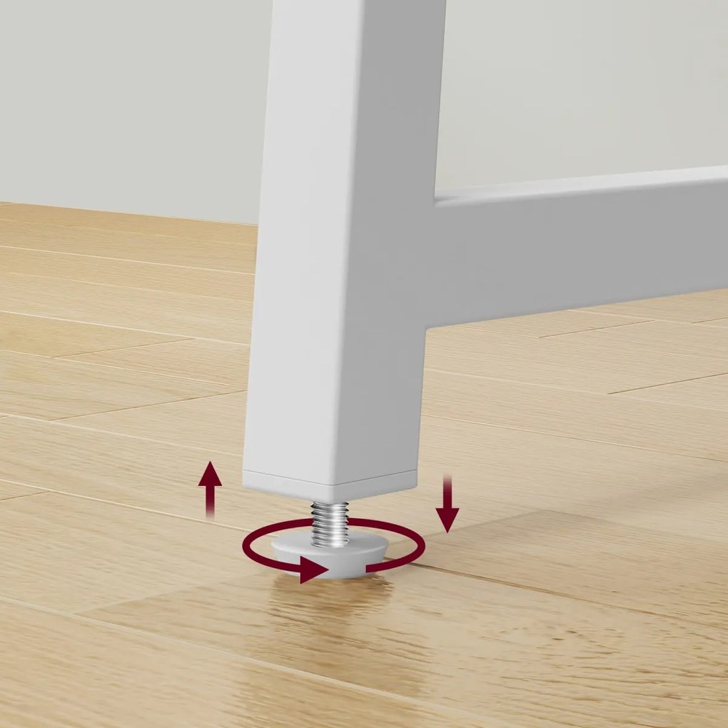 Set pentru birou – birou pliabil ZARIMO 80×40 cm alb + scaun de birou AVOLA VELVET maro deschis